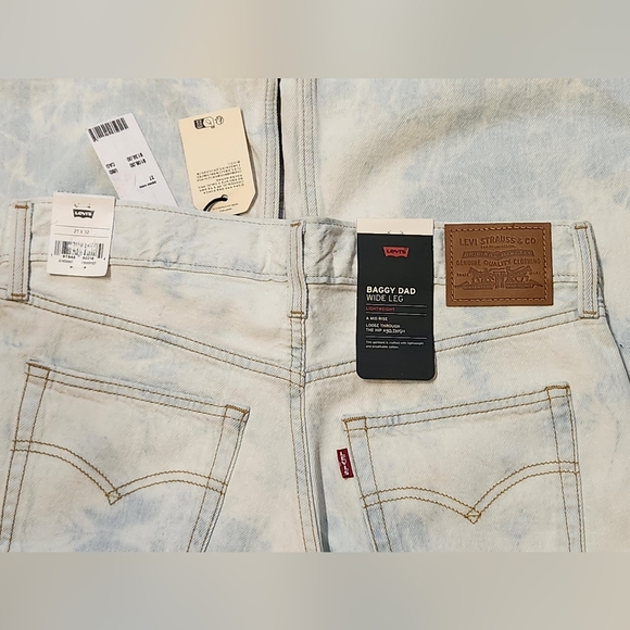 Levi's Cream Flare Wide Leg Jeans - Picture 10 of 12